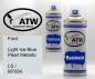 Preview: Ford, Light Ice Blue Pearl Metallic, LS / M7054: 400ml Sprühdose + 400ml Klarlack - Set, von ATW Autoteile West.